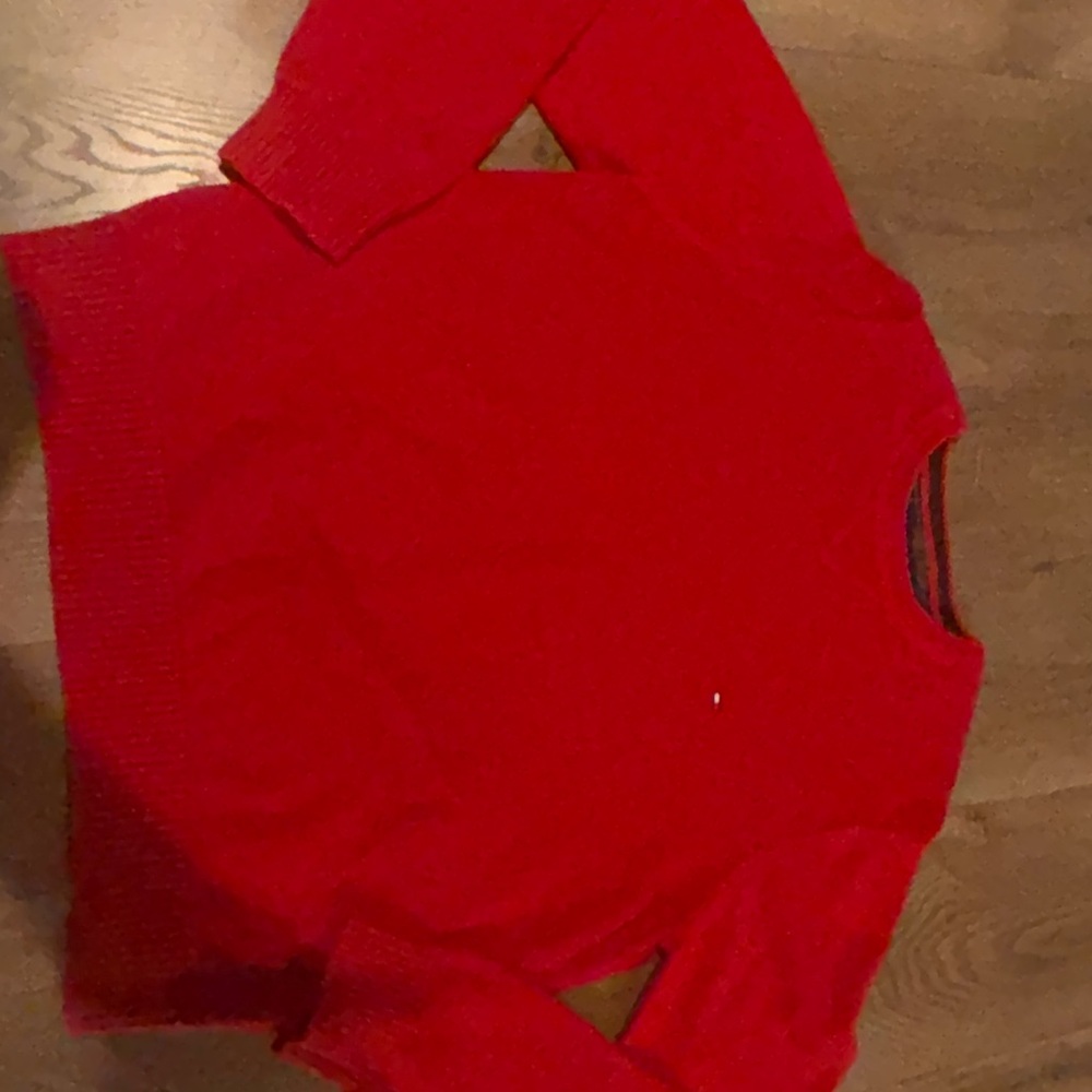 Tommy Hilfiger Red Crewneck Sweater Jumper Size L (PTP21-22in) length 25 inch